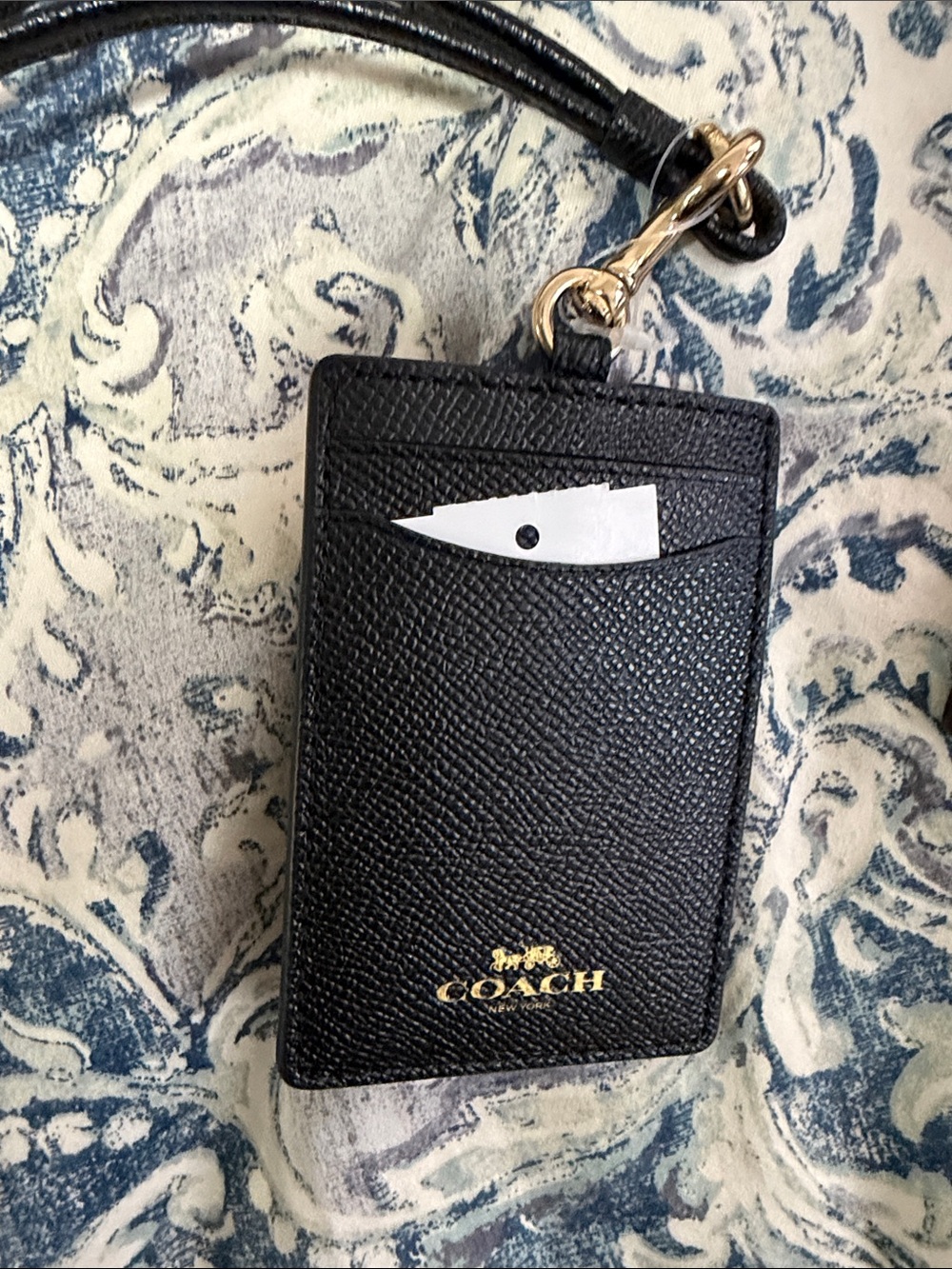 Coach Brown Signature,Burgandy & Blk Leather Card Holder w/Strap•PRICE FOR ONE - Picture 4 of 6
